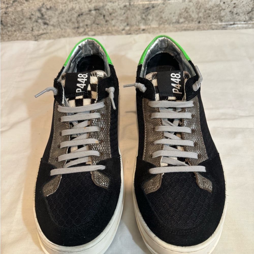 Mens P448 sneakers in excellent condition black suede, leather and canvas.